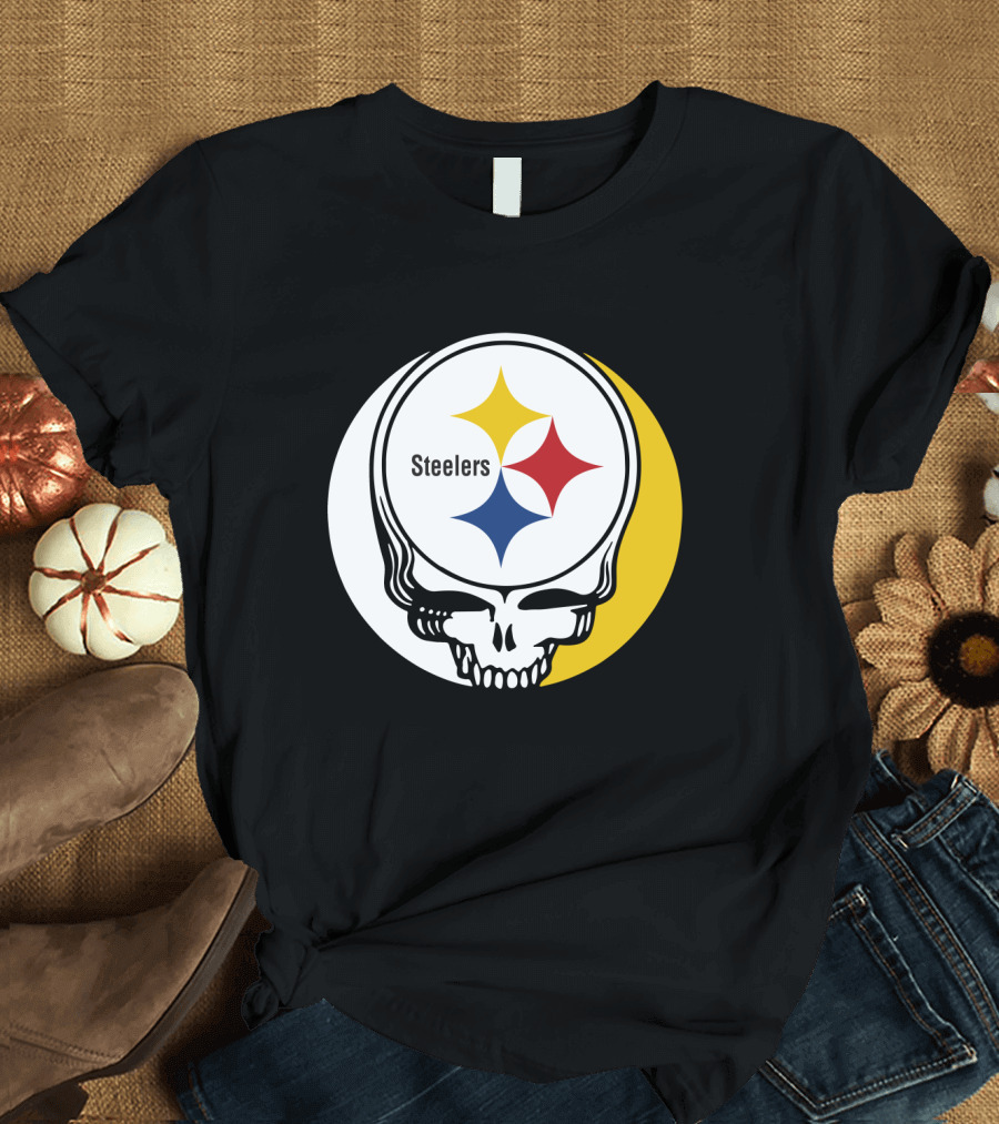 GRATEFUL DEAD Steelers Skull with Team T-Shirt
