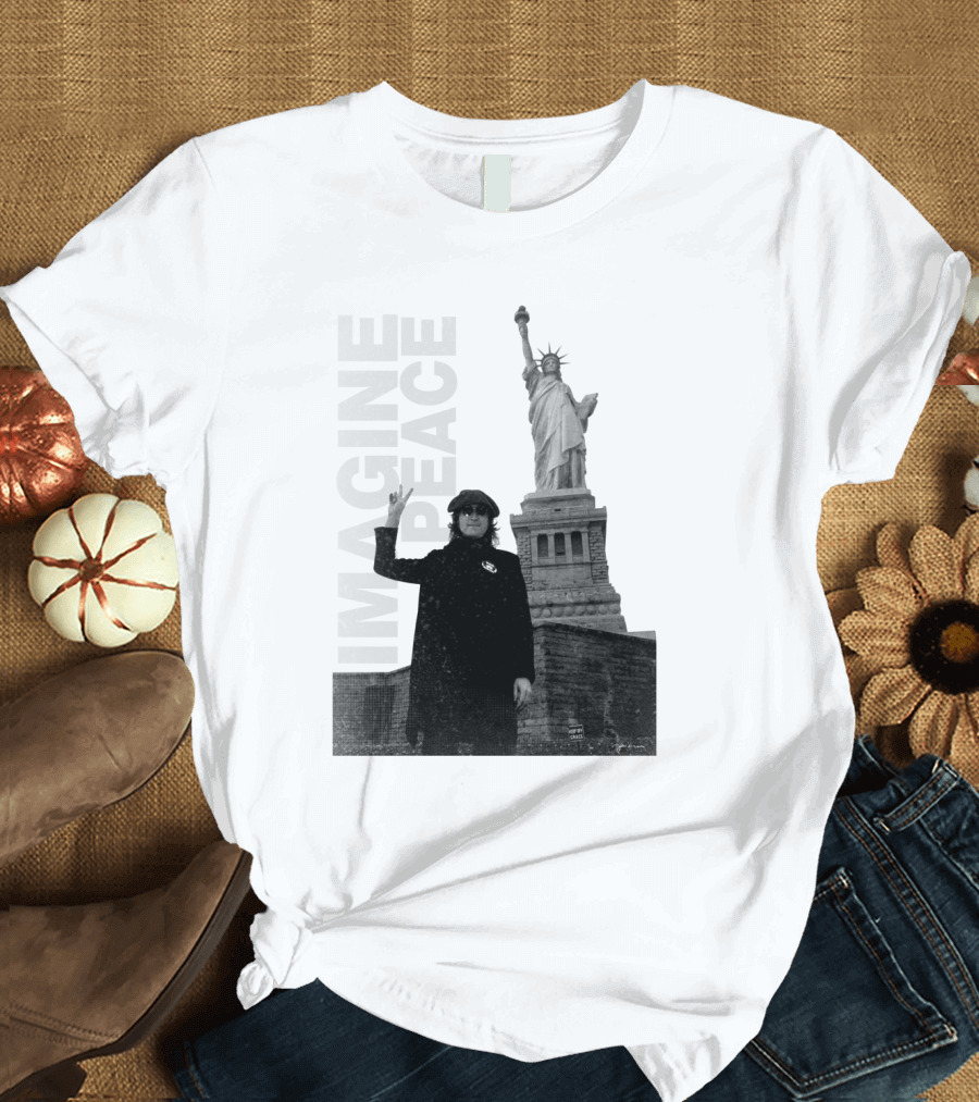 Imagine Peace Liberty Statue JLN 08 T-Shirt