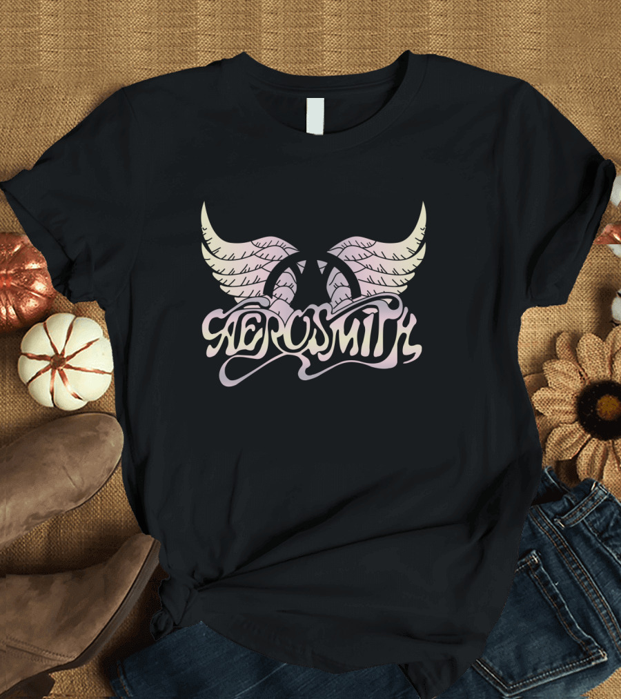 Aerosmith Winged Logo Faded Pinks T-Shirt