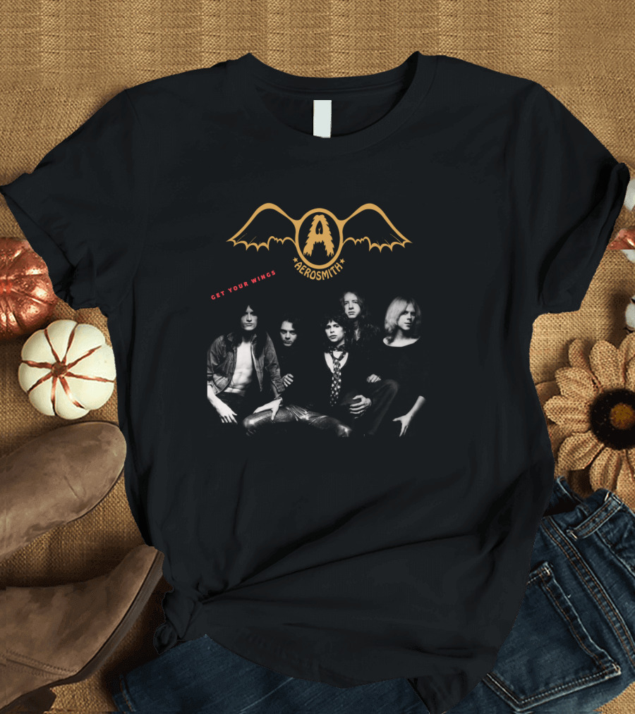 Aerosmith Get Your Wings Classic Band Photo T-Shirt