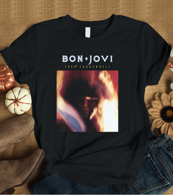 T-Shirt: Bon Jovi 7800 Degrees Fahrenheit Album T-Shirt Bon Jovi 7800 Degrees Fahrenheit Album T-Shirt