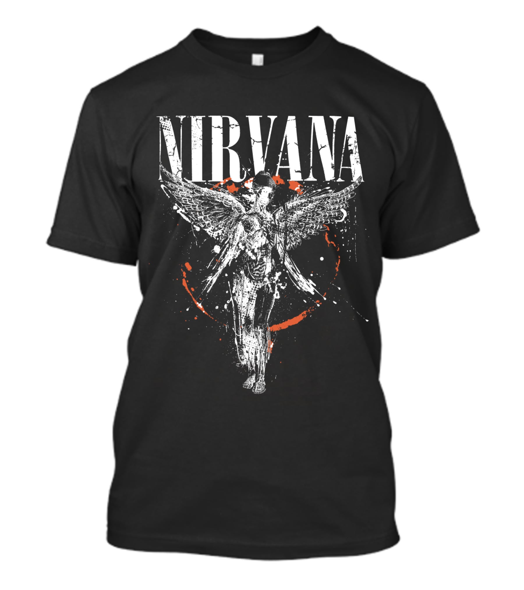 Nirvana In Utero Angel Wings Grunge Band Art T-Shirt