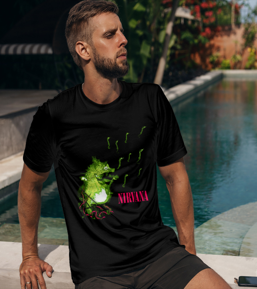 Nirvana Nvn 13 Green Seahorse T-Shirt