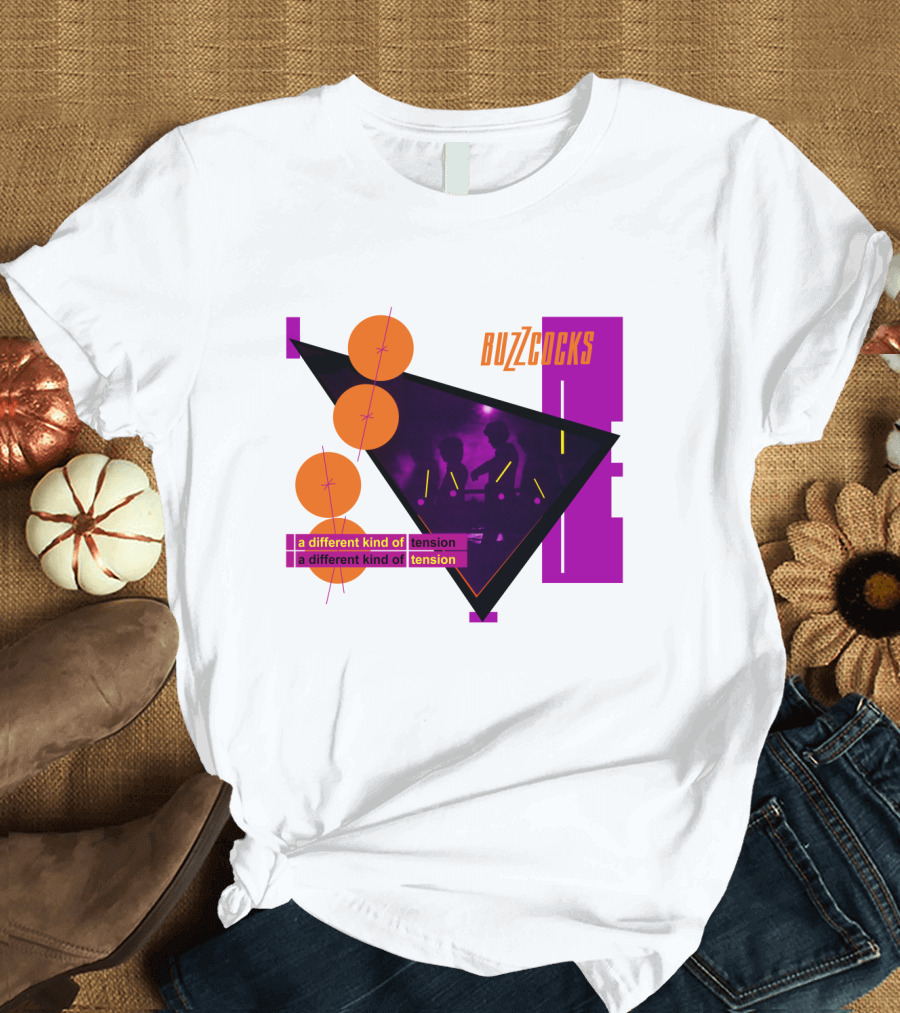 Buzzcocks A Different Kind Of Tension BZC 04 Purple Triangle T-Shirt
