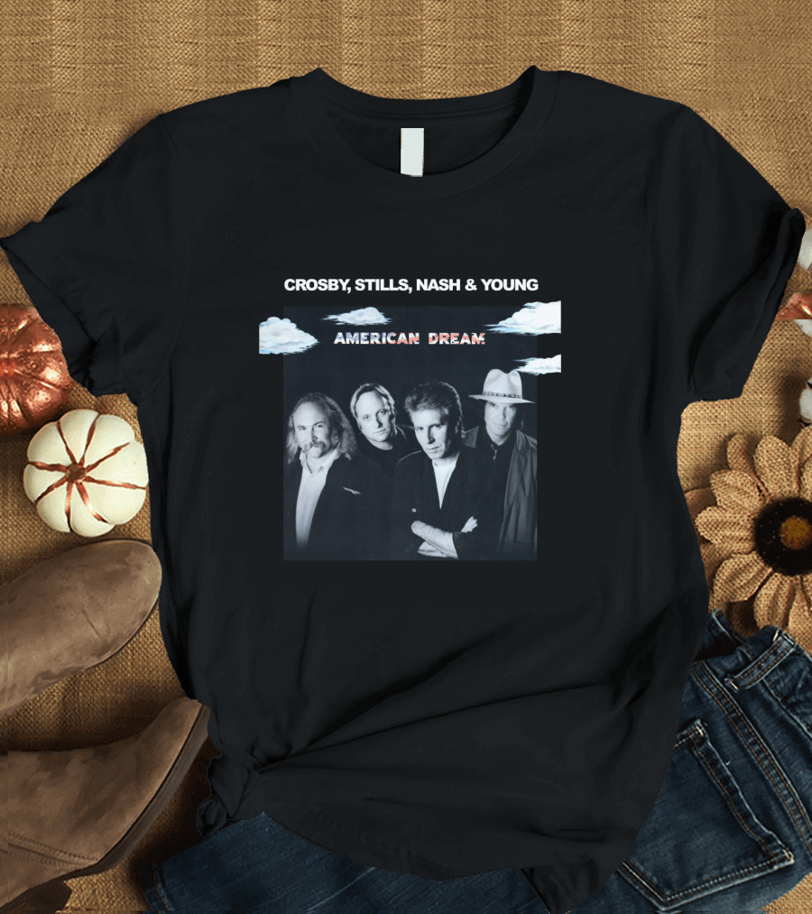 Crosby, Stills, Nash and Young American Dream 06 Album Cover Clouds Image T-Shirt