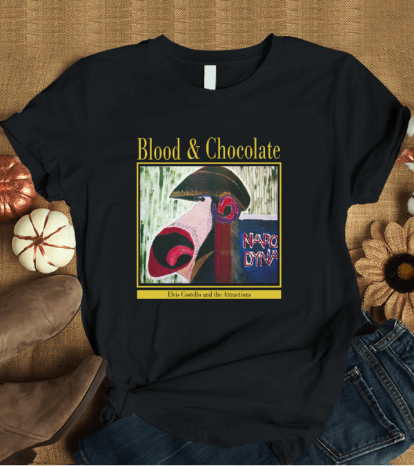 T-Shirt: Blood and Chocolate Elvis Costello and the Attractions Napo Dyno T-Shirt Blood and Chocolate Elvis Costello and the Attractions Napo Dyno T-Shirt