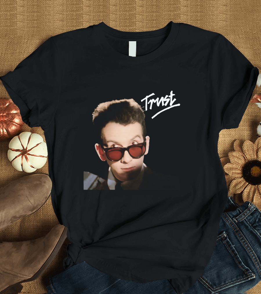 EVCTL 36 Trust Elvis Costello Portrait with Sunglasses T-Shirt