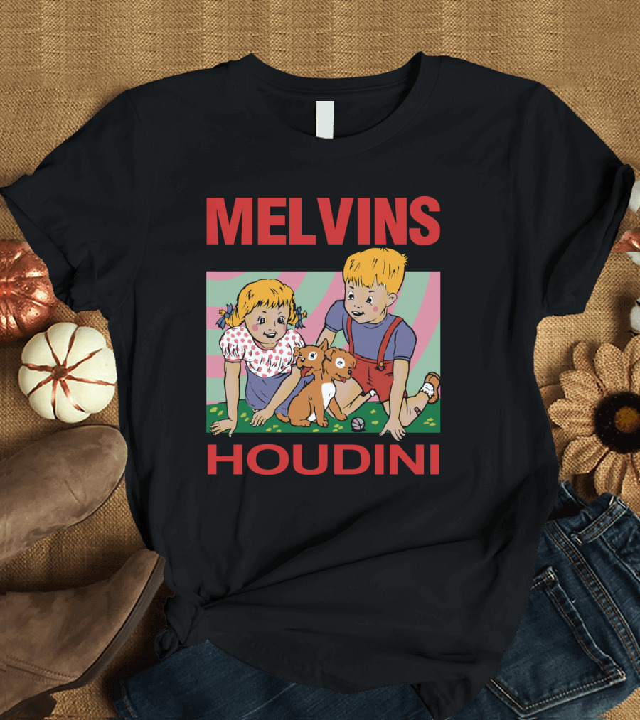 MELVINS HOUDINI Kids Playing with Puppies T-Shirt