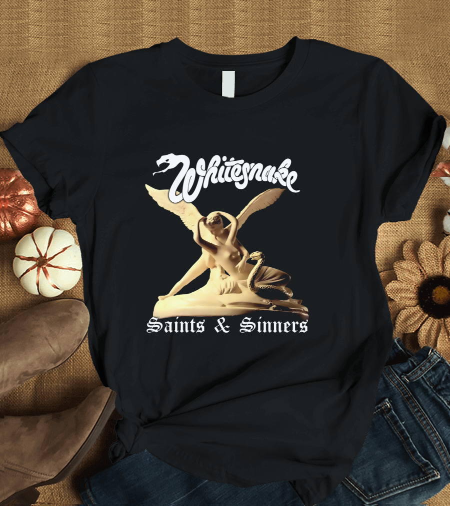 Whitesnake Saints and Sinners Angel and Snake Sculpture T-Shirt