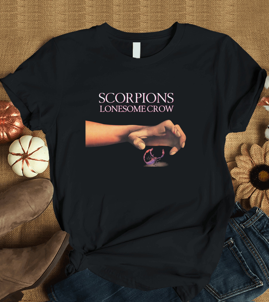 Scorpions Lonesome Crow Album Artwork Hands and Scorpion T-Shirt