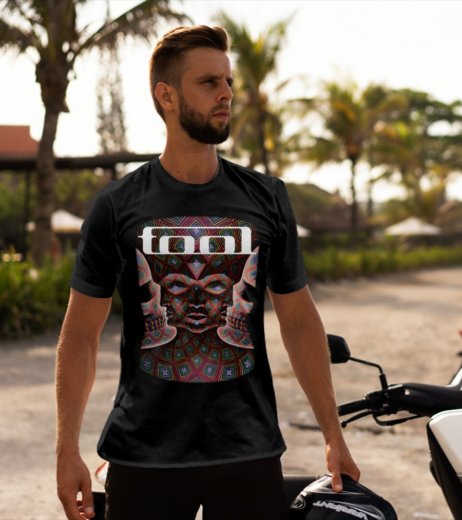 Tool Band Psychedelic Face Geometric Pattern Artwork T-Shirt