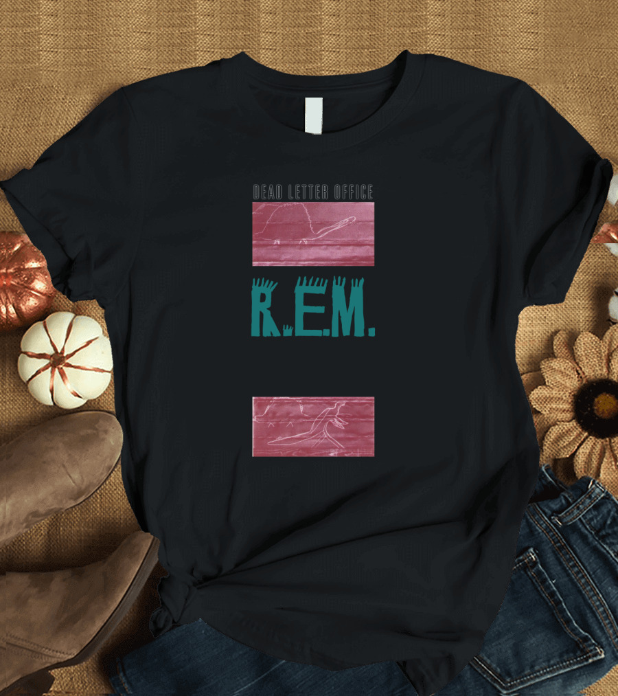 R.E.M. Dead Letter Office Album Cover Art with Line Drawings T-Shirt