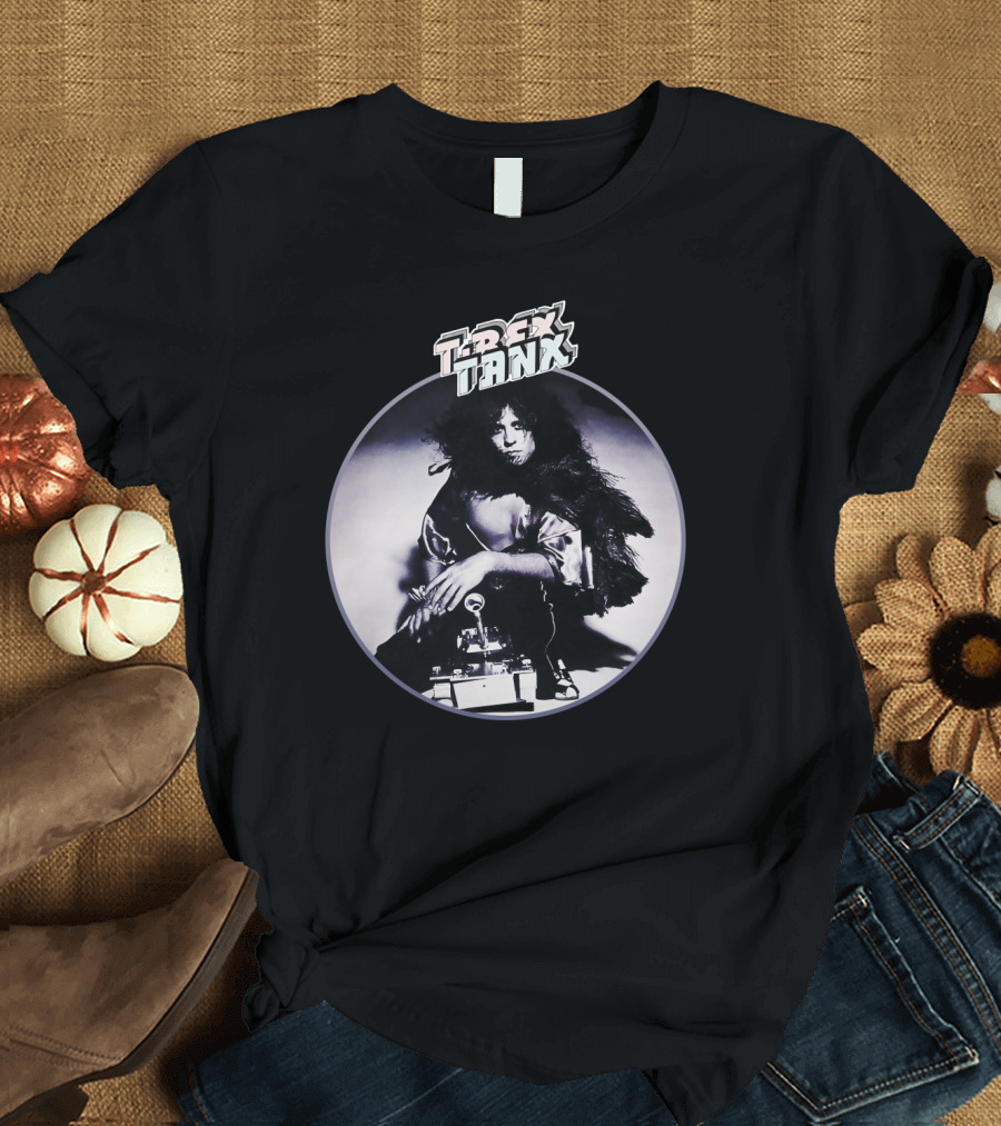 T. Rex Tanx Album Tribute Image with Vintage Style Circle T-Shirt