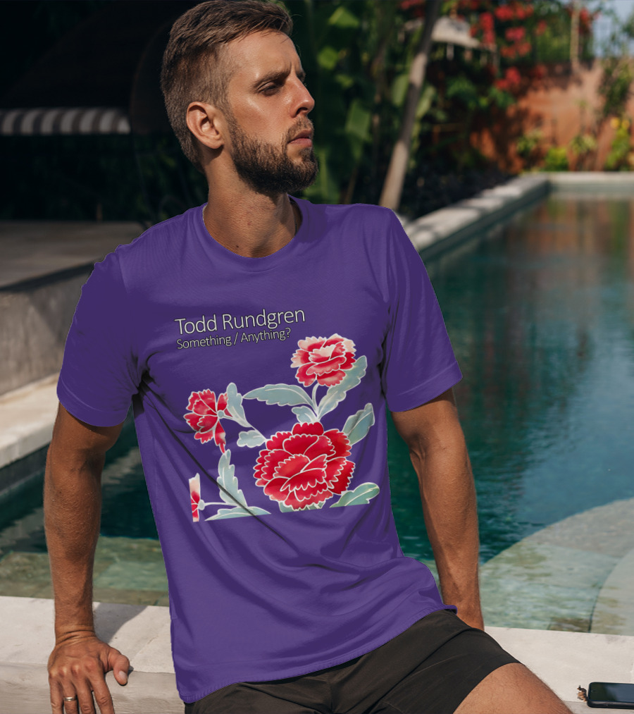 Todd Rundgren Something Anything Red Carnations Floral T-Shirt