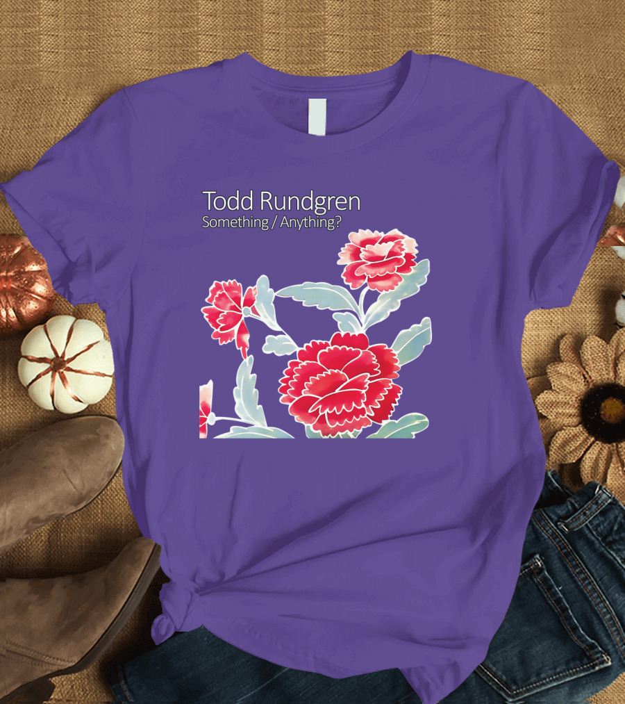 Todd Rundgren Something Anything Red Carnations Floral T-Shirt