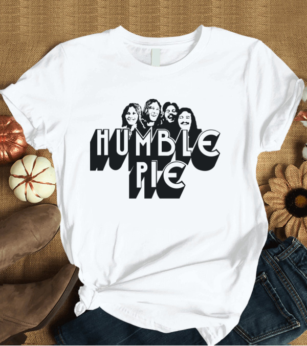 T-Shirt: Humble Pie Band Members Black and White Retro T-Shirt Humble Pie Band Members Black and White Retro T-Shirt
