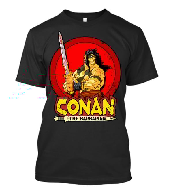 Conan The Barbarian Sword Warrior Red Circle T-Shirt