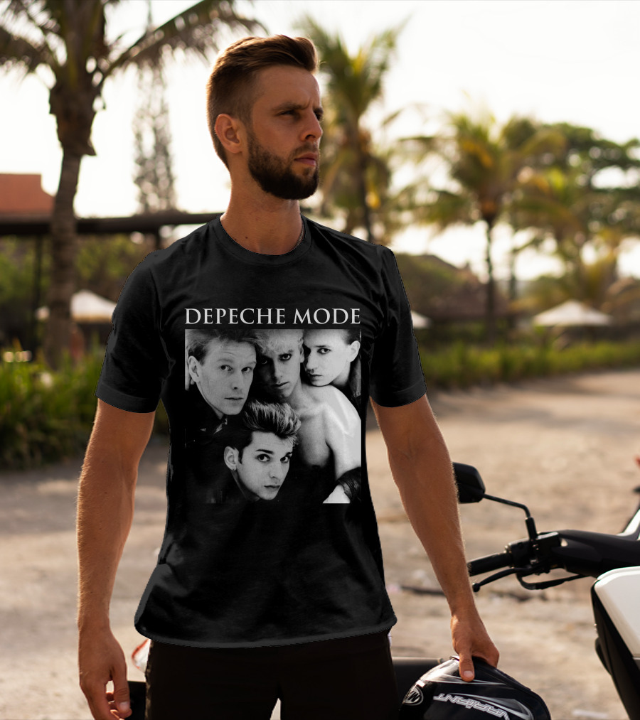 Depeche Mode Band Black And White Photo Quartet T-Shirt