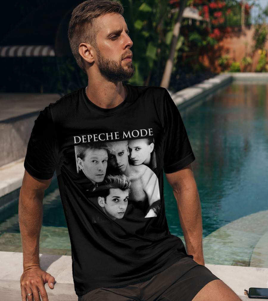 Depeche Mode Band Black And White Photo Quartet T-Shirt