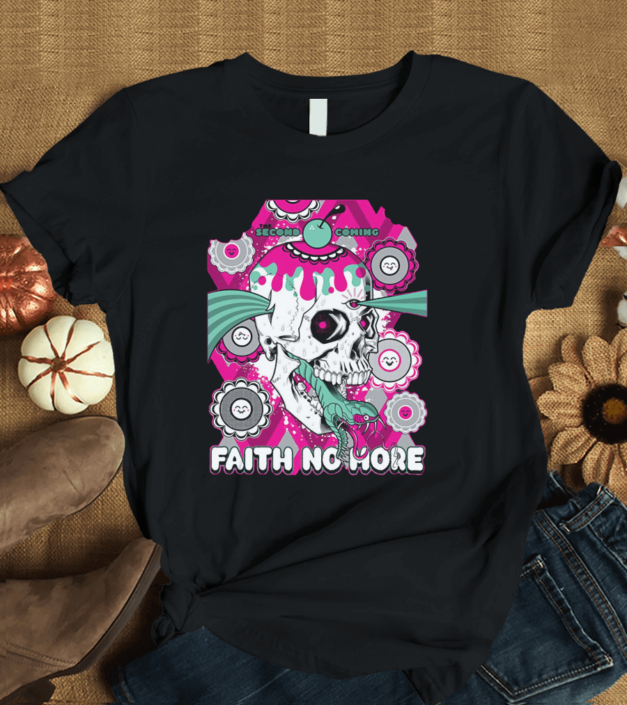 Faith No More Second Coming Skull And Snake T-Shirt