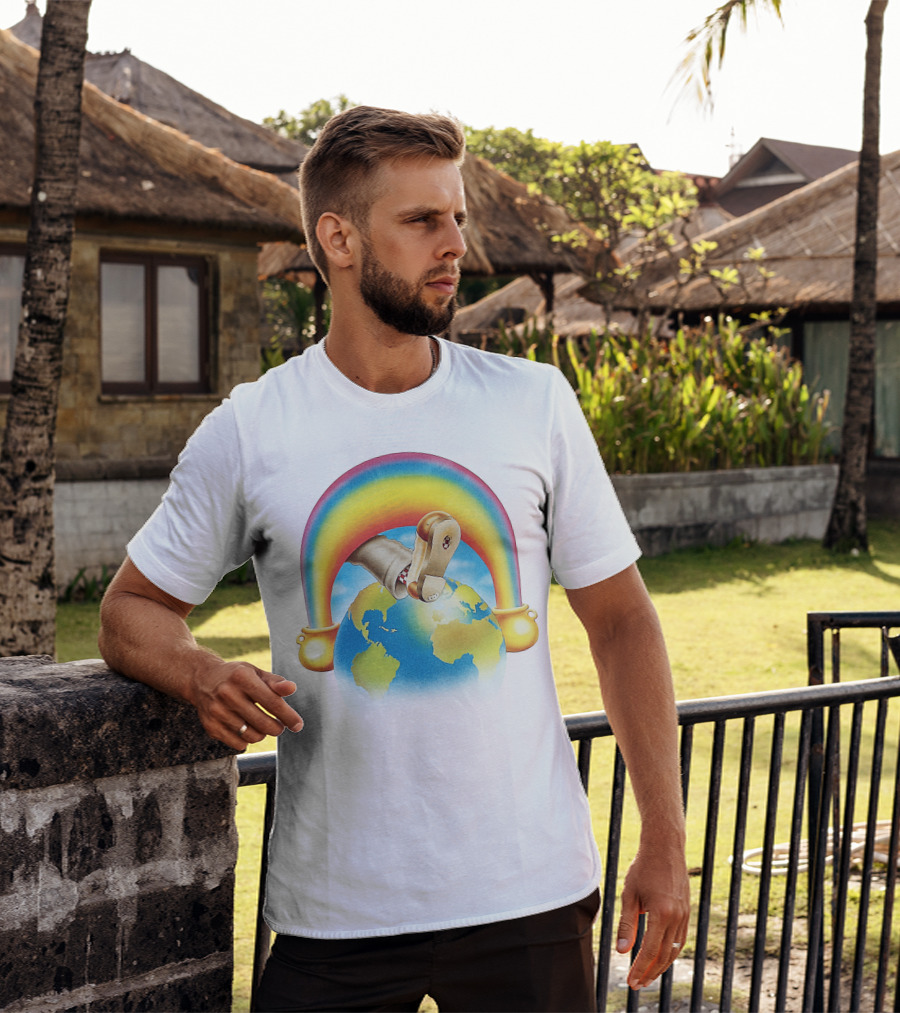 Earth Rainbow Footphone T-Shirt