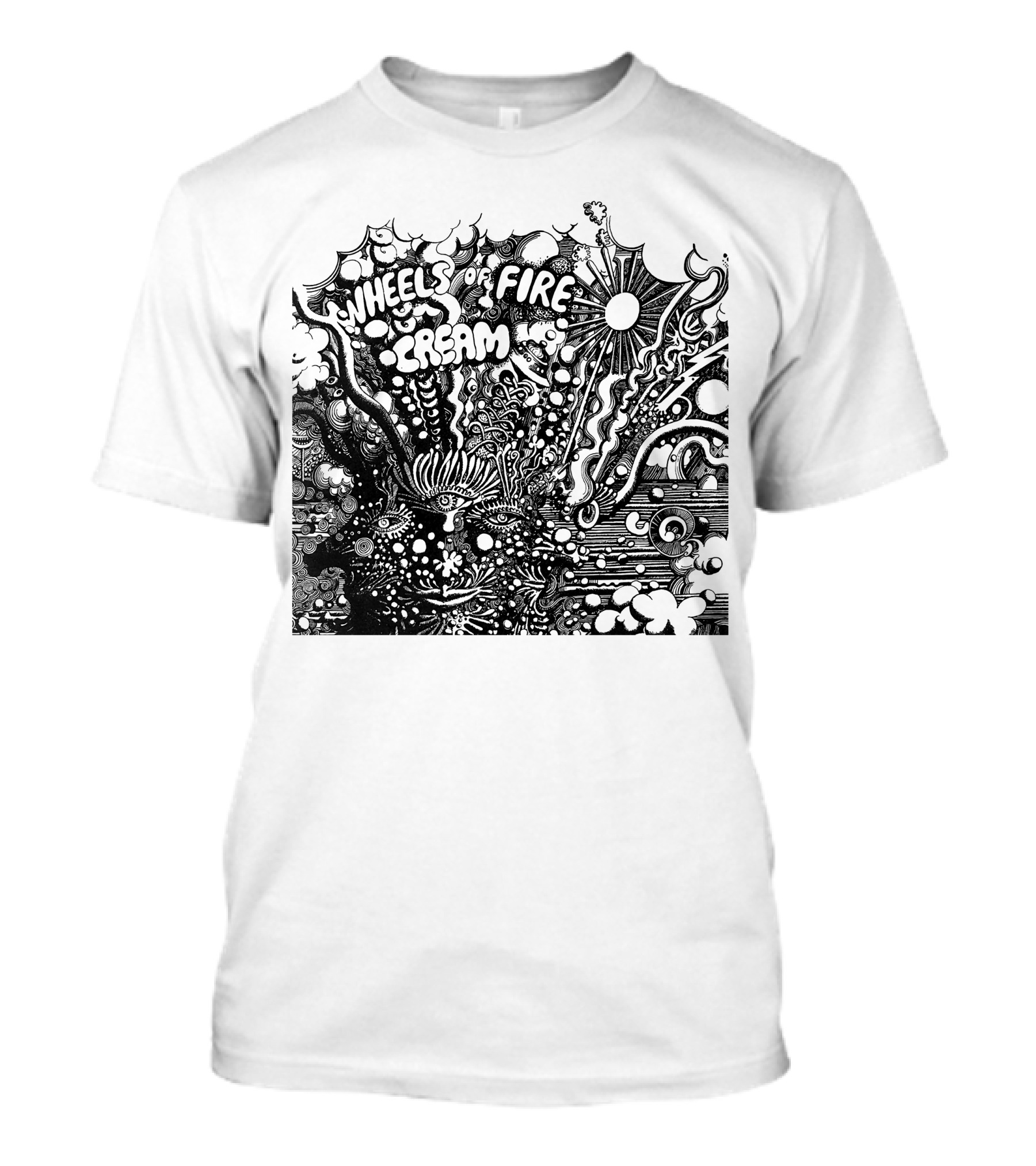 Wheels Of Fire Cream Psychedelic Artwork T-Shirt
