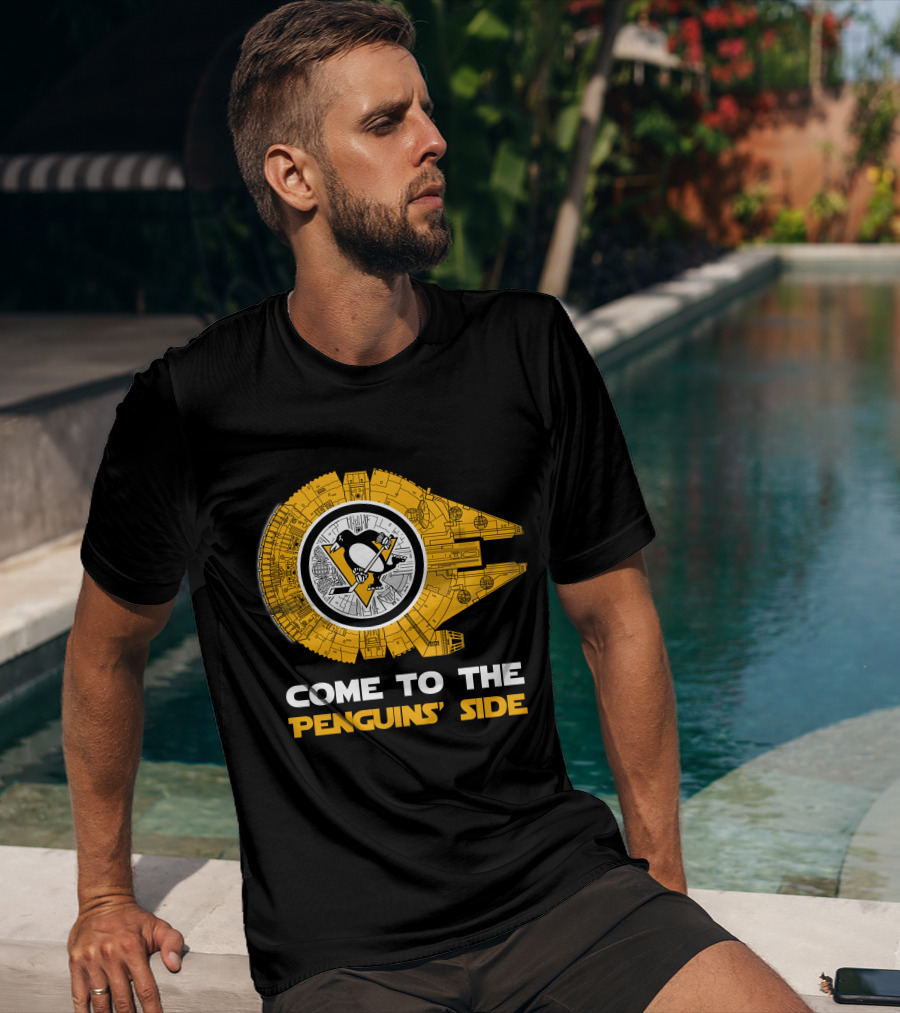 Come To The Penguins' Side Pittsburgh Millennium Falcon T-Shirt