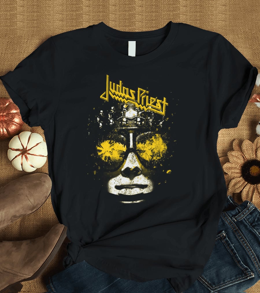 Judas Priest Explosive Helmet Sunglasses Face T-Shirt