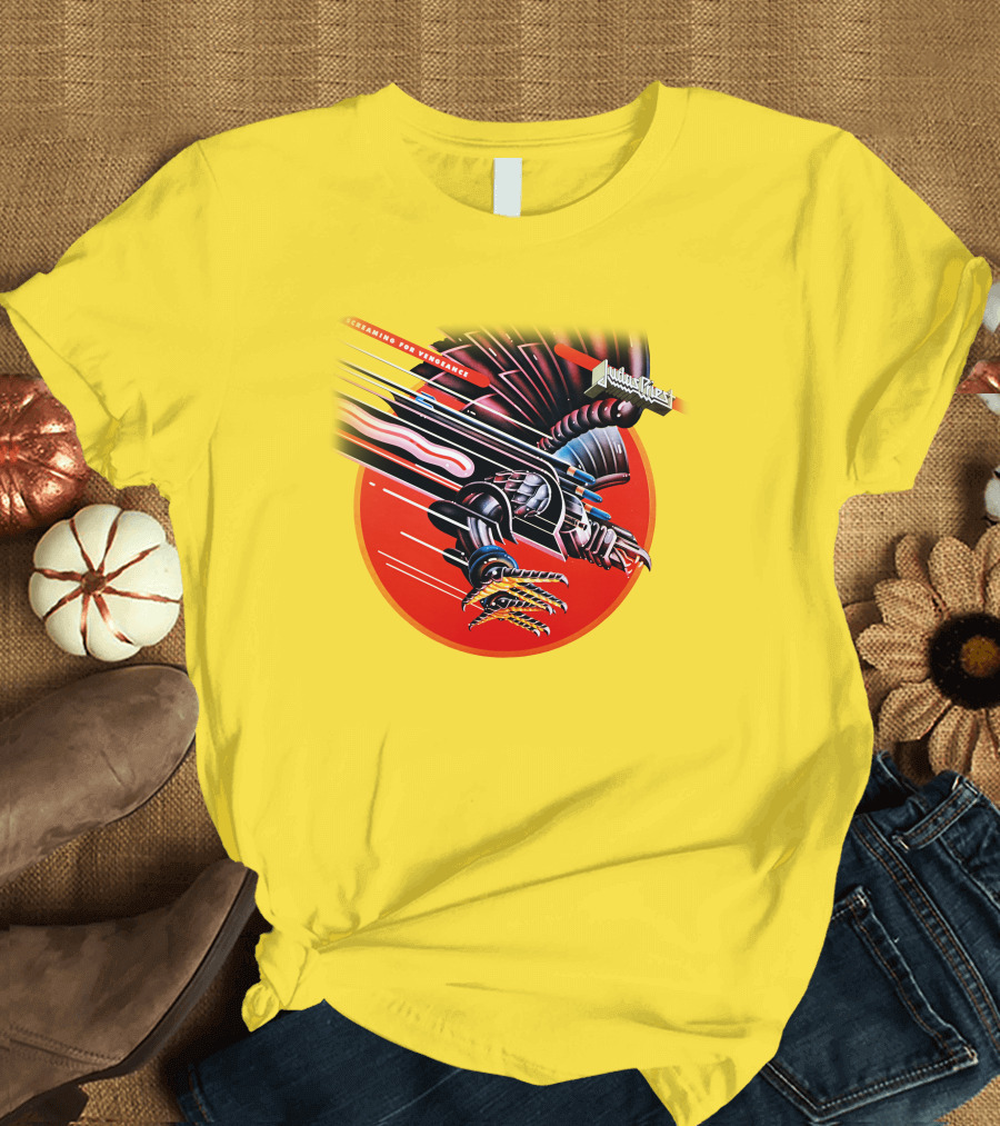 Judas Priest Screaming For Vengeance Album Cover Artwork T-Shirt