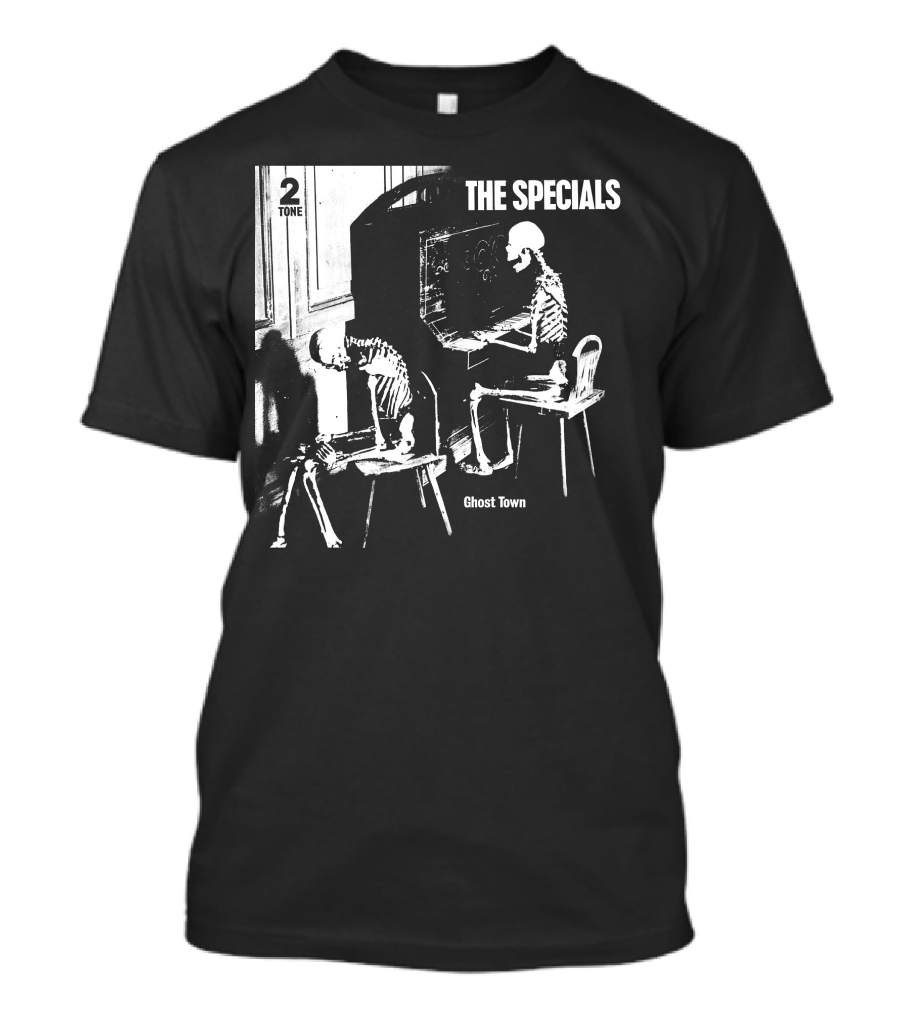 Tone The Specials Ghost Town Skeleton Piano T-Shirt