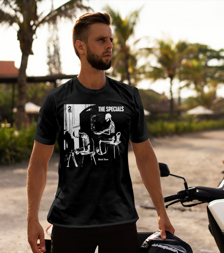 Tone The Specials Ghost Town Skeleton Piano T-Shirt