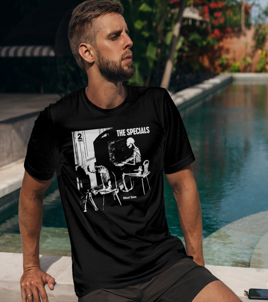 Tone The Specials Ghost Town Skeleton Piano T-Shirt