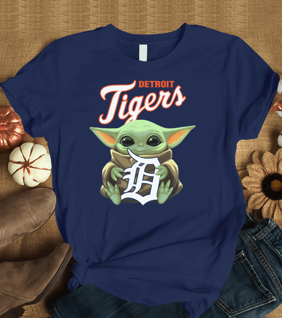 Detroit Tigers Baby Yoda T-Shirt