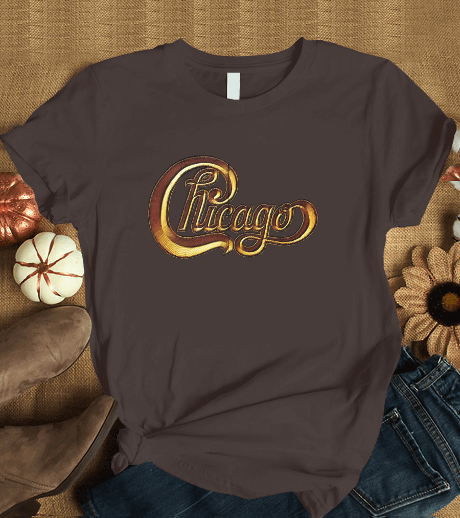 Chicago Band Script Gold T-Shirt