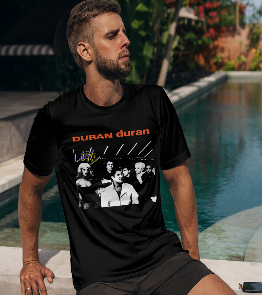 Duran Duran Liberty Black And White Group T-Shirt
