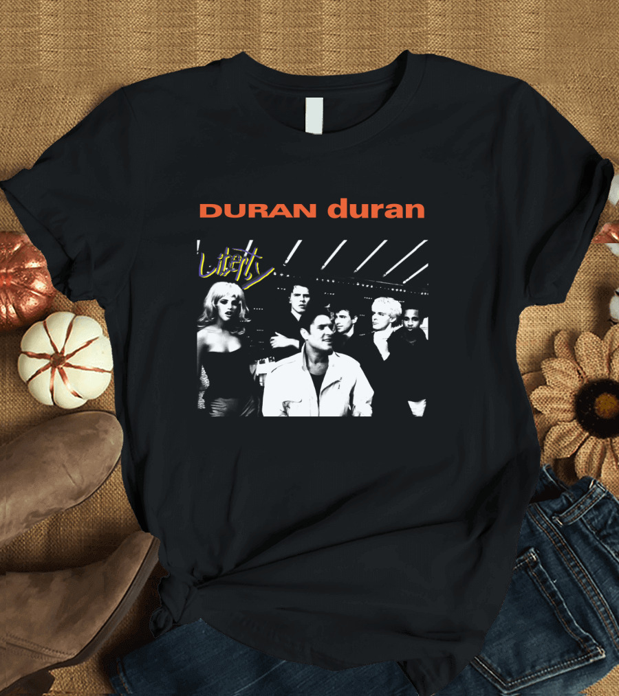 Duran Duran Liberty Black And White Group T-Shirt