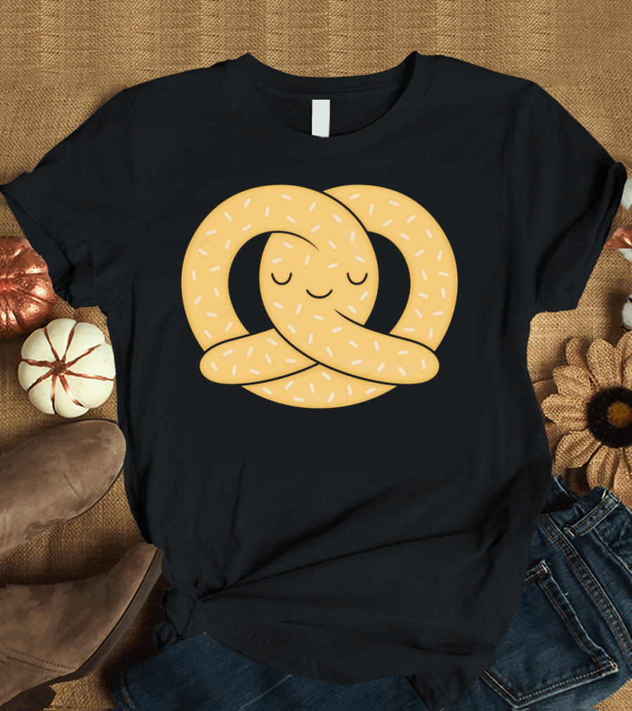 Happy Pretzel Smiling Face Relaxed Expression T-Shirt