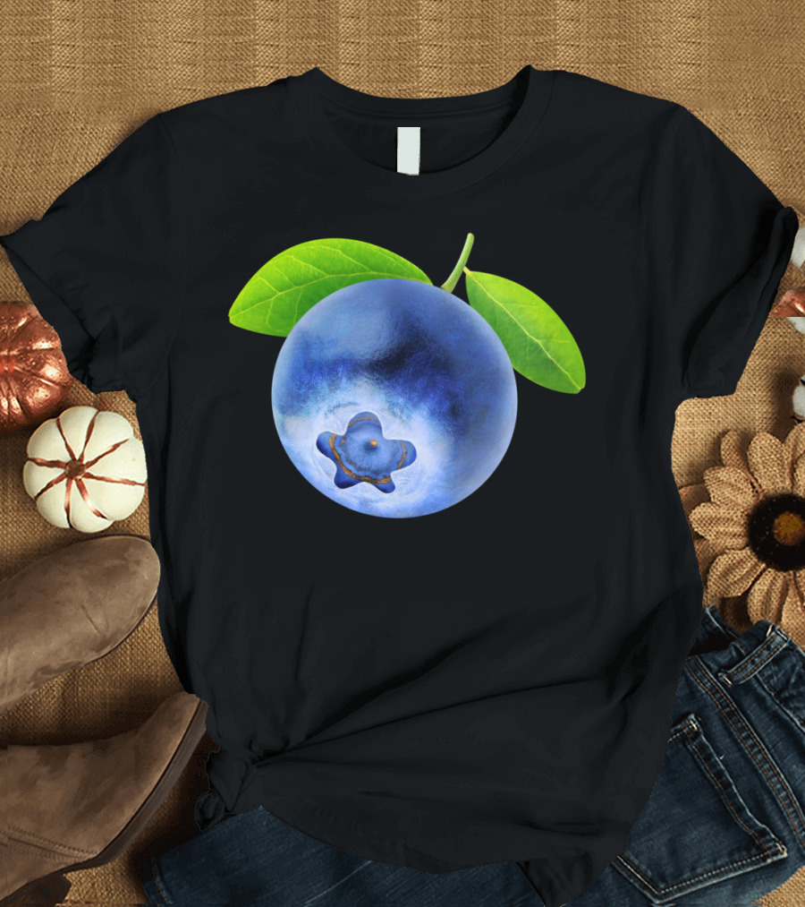 Blueberry With Leaves T-Shirt