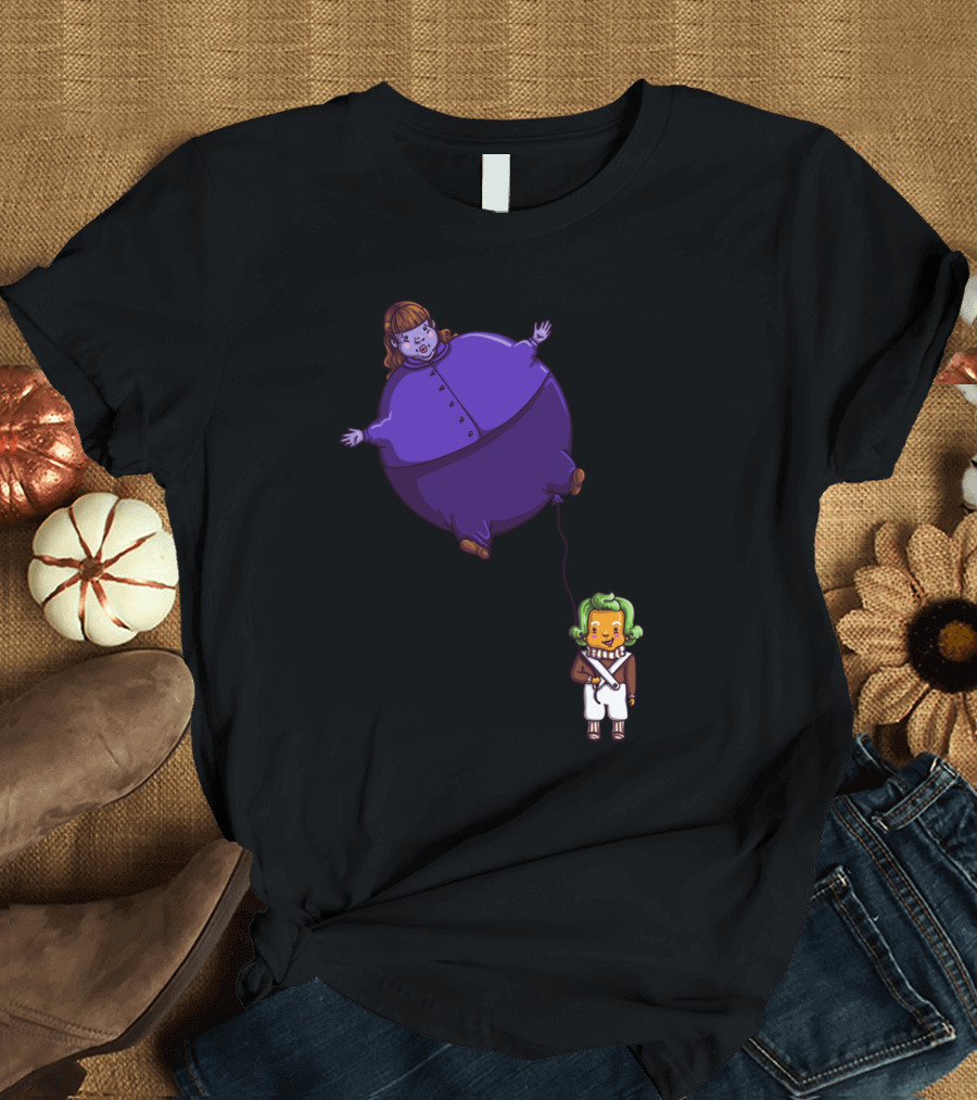 Too Much Bubblegum Violet Beauregarde Oompa Loompa Balloon T-Shirt