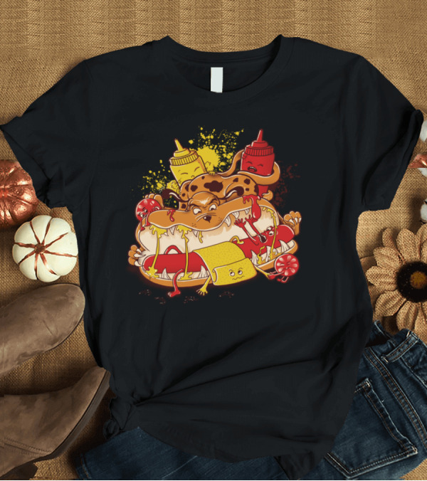 T-Shirt: Run Sosis Hotdog Ketchup Mustard Comedy Escape T-Shirt Run Sosis Hotdog Ketchup Mustard Comedy Escape T-Shirt