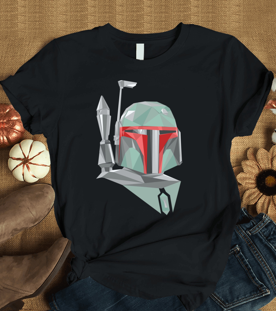 Boba Fett Geometric Helmet Poly T-Shirt