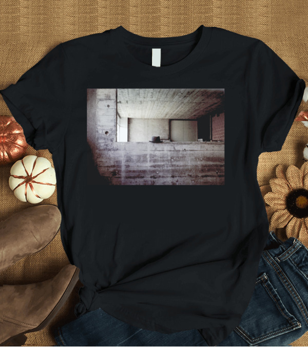 T-Shirt: Hat In Lunchbreak Art Pr Mysterious Concrete Space with Lone Hat T-Shirt Hat In Lunchbreak Art Pr Mysterious Concrete Space with Lone Hat T-Shirt