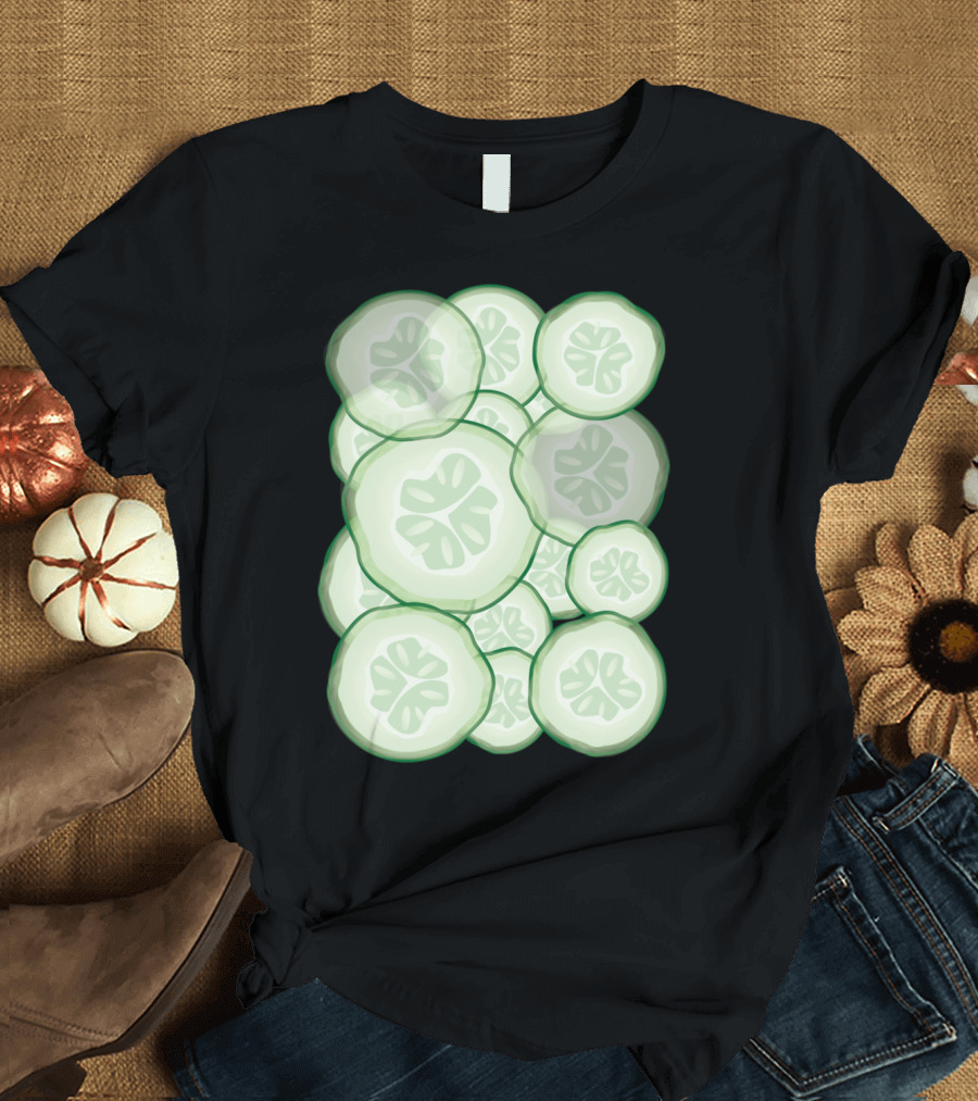 Cucumber Slices Repeating T-Shirt