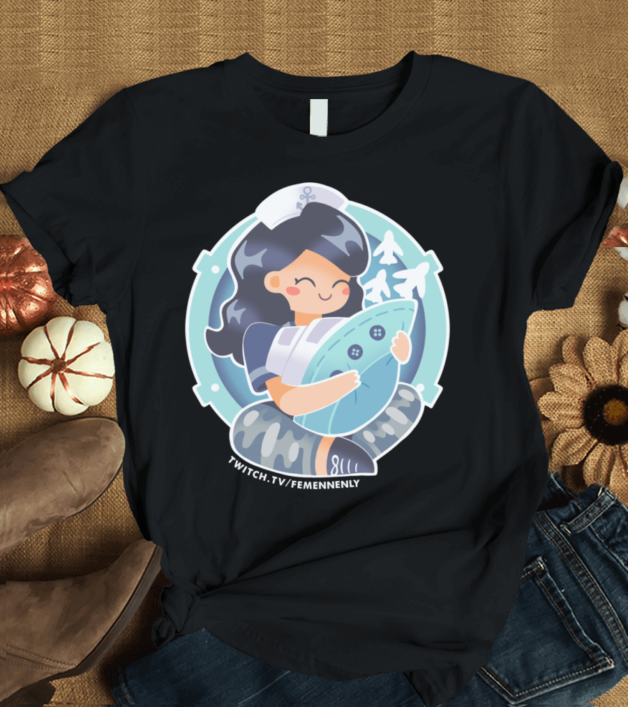 Twitch.tv/Femennenly Cuddle The Carrier Nurse Emblem T-Shirt