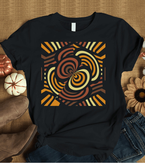T-Shirt: Geometric Infinity Optical Spiral Pattern Twisted Lines T-Shirt Geometric Infinity Optical Spiral Pattern Twisted Lines T-Shirt