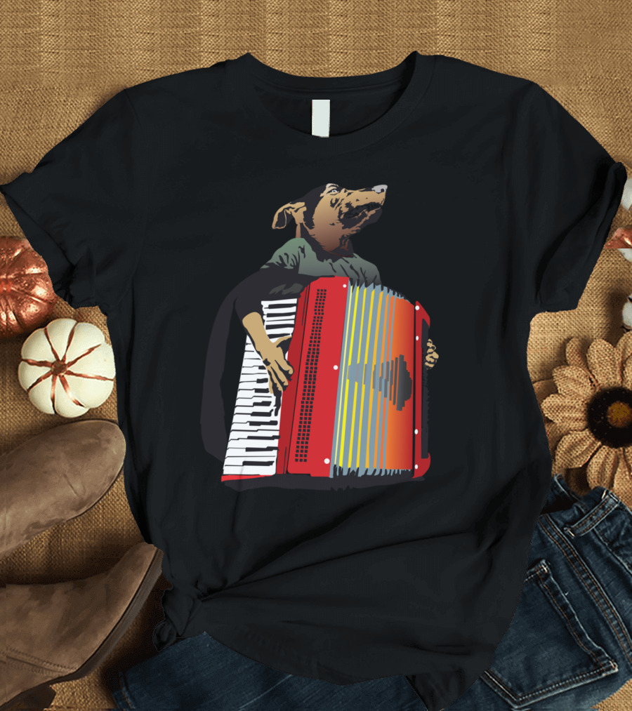 Cumbia Dog Accordion Player T-Shirt