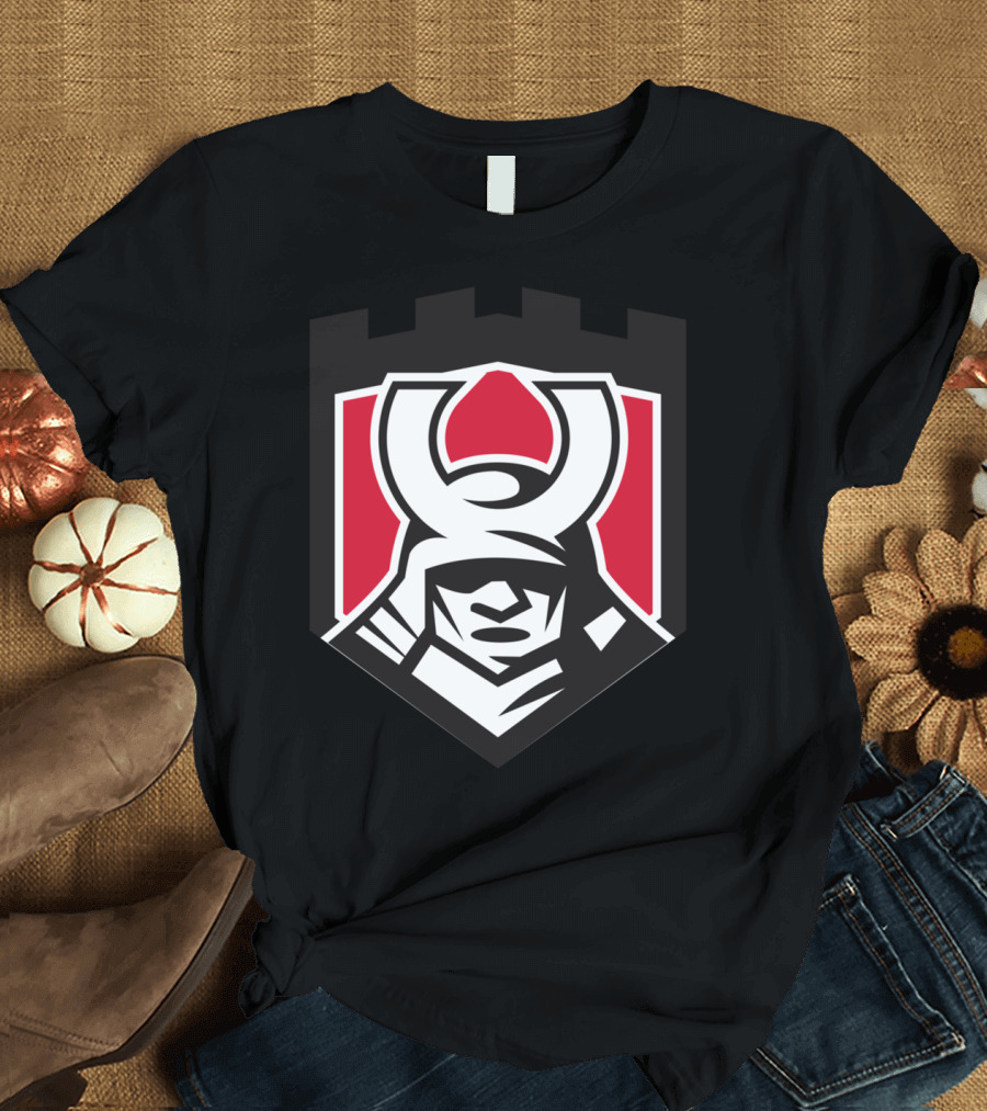 Samurai Warrior Mask Helmet Shield R T-Shirt