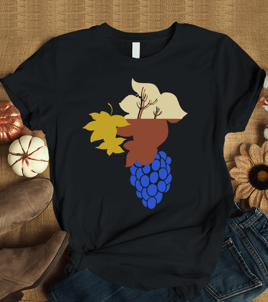 Autumn Or Fall T S Leaves Trees Grapes T-Shirt