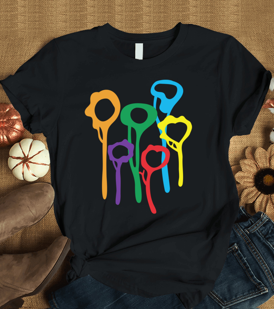 Trees Familyr Colorful Dripping T-Shirt