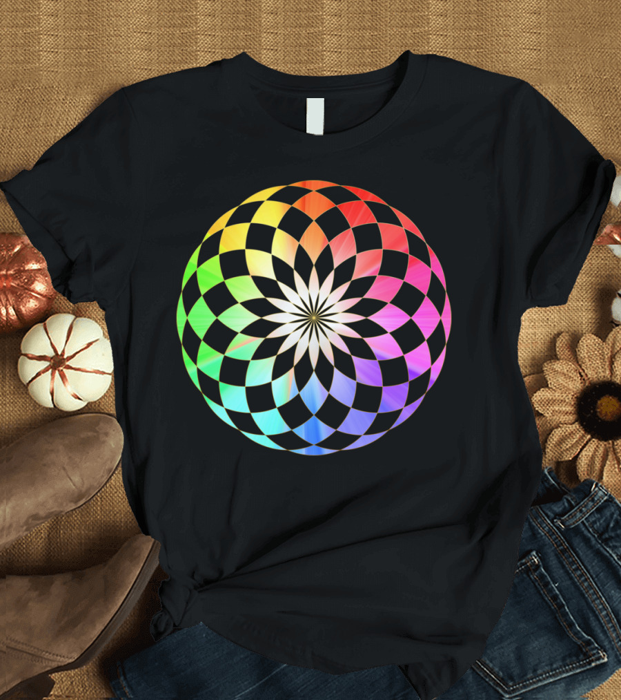 Rainbow Flower Mandala T-Shirt